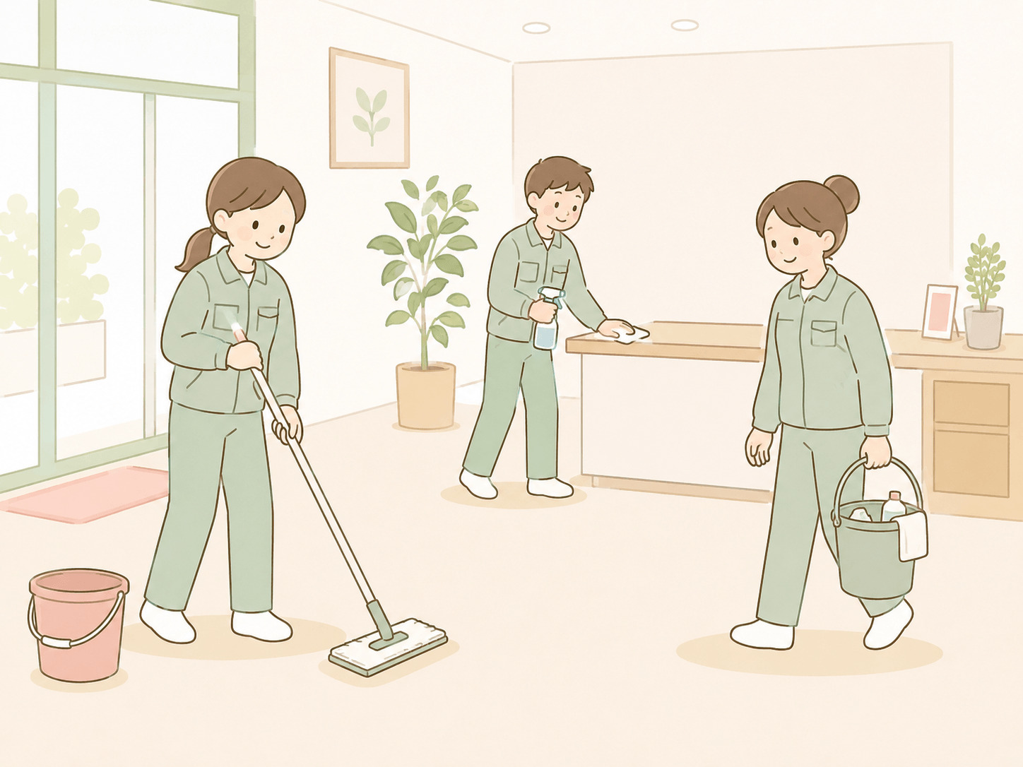 清掃の様子